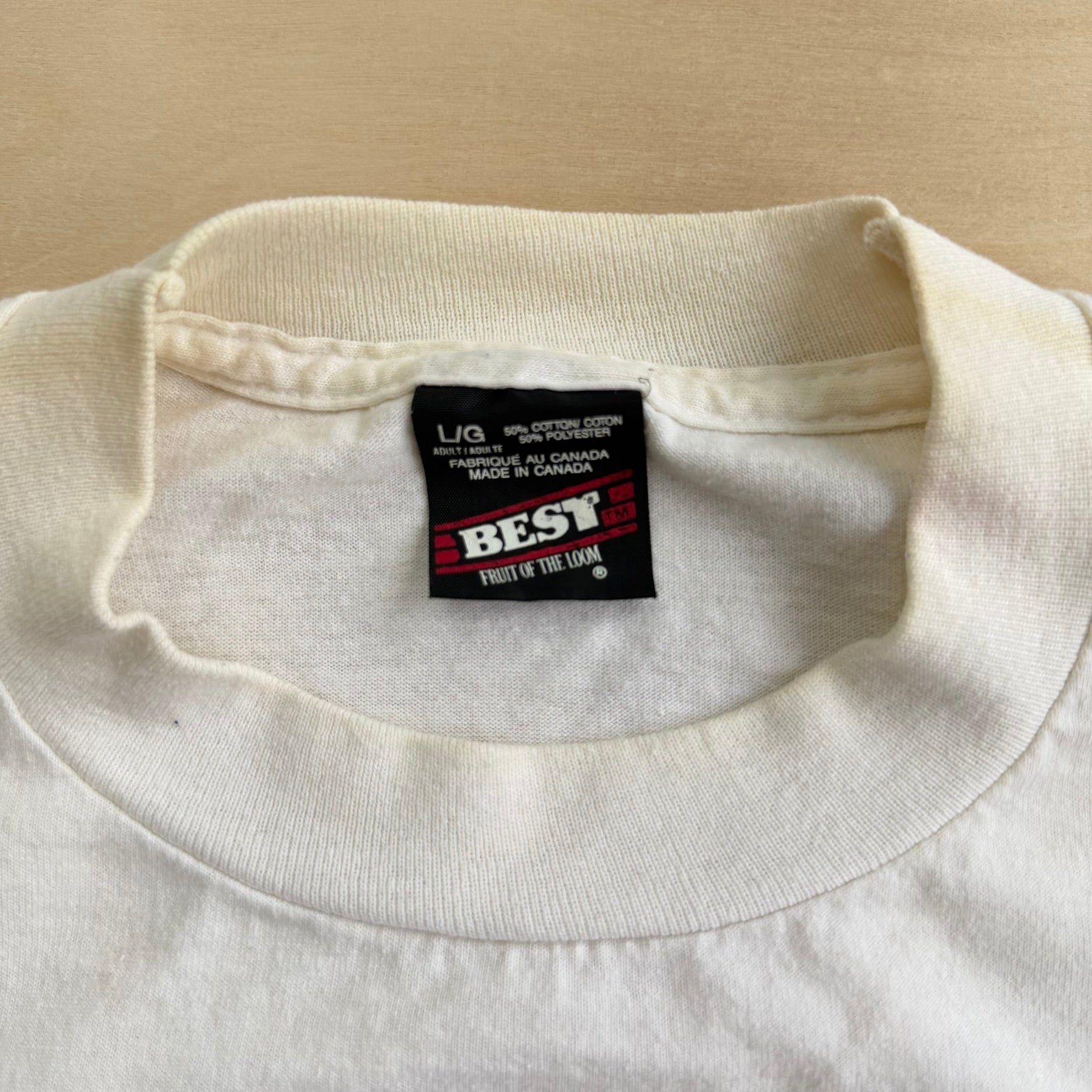 J- Vintage 90s Safe Sex In The 90s Graphic Single Stitch Tee - L