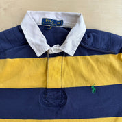 J- Vintage Polo RL Embroidered Logo Long Sleeve Rugby Shirt - 2XL