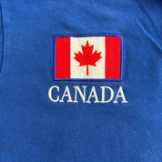 J- Vintage Polo RL Canada Embroidered Flag Text & Logo Short Sleeve Polo Shirt - XL