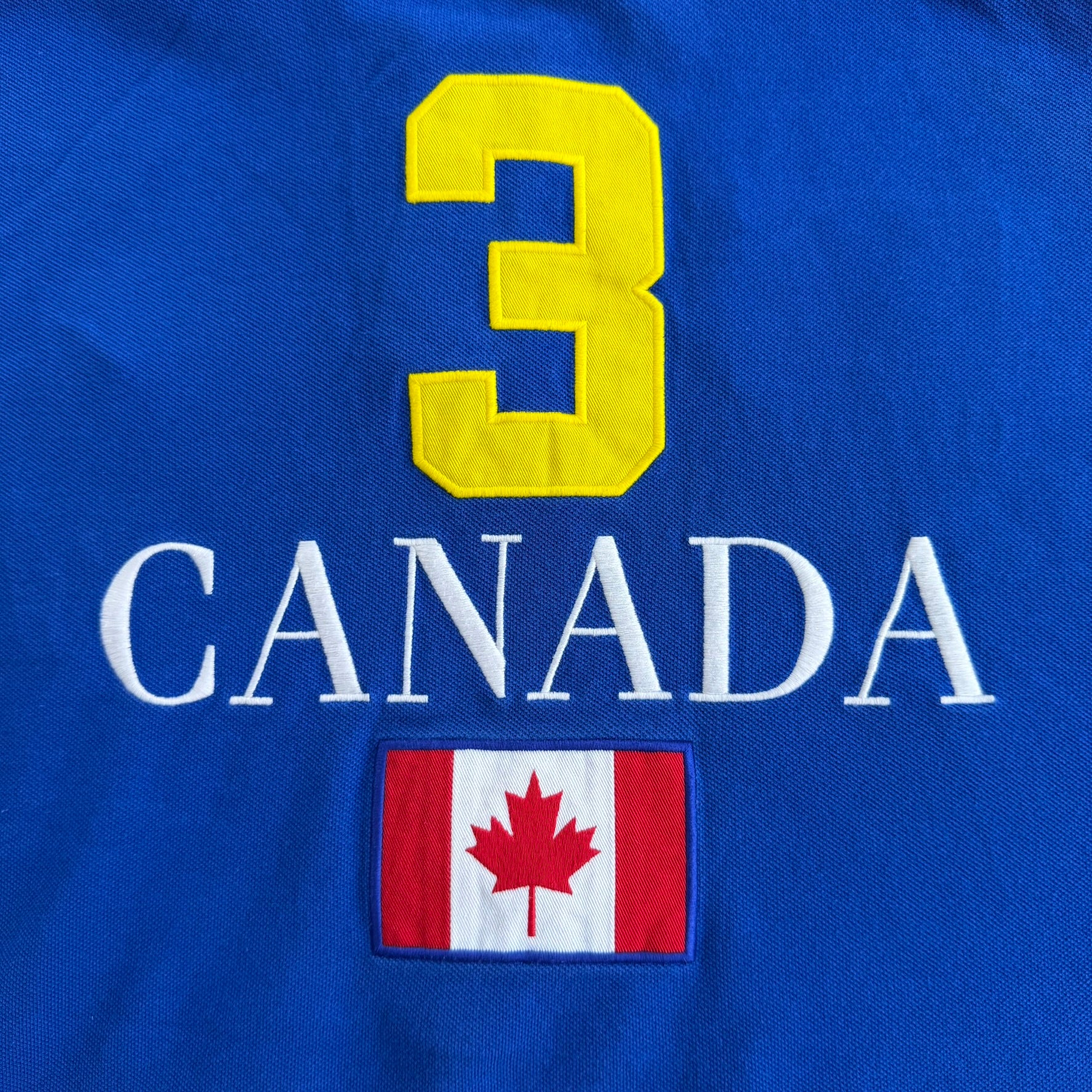 J- Vintage Polo RL Canada Embroidered Flag Text & Logo Short Sleeve Polo Shirt - XL