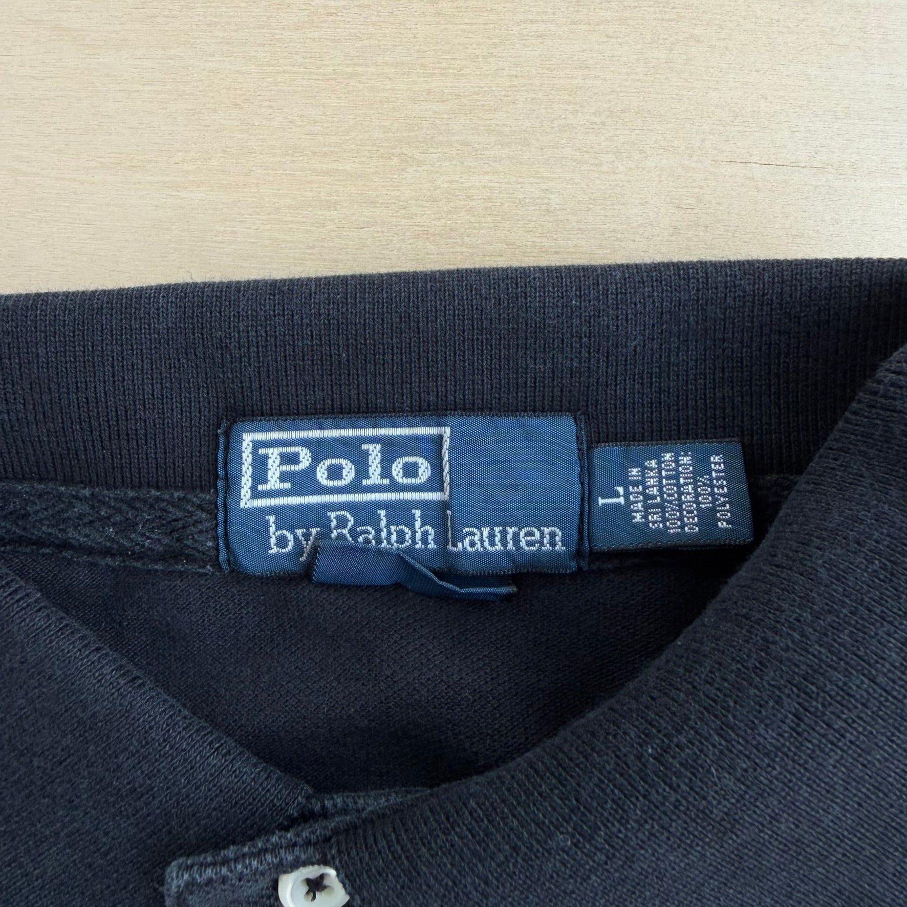 J- Vintage Polo RL LXVII Embroidered Text & Logo Short Sleeve Polo Shirt - L