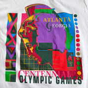 J- Vintage '96 Atlanta Georgia Olympic Games Graphic Single Stitch Tee - L