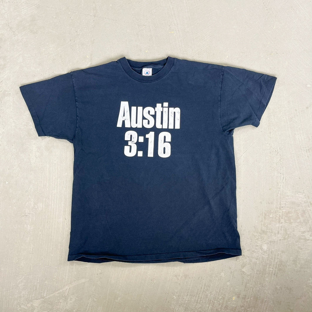 F- Vintage WWE Stone Cold Steve Austin 3:16 & Skull Single Stitch Tee
