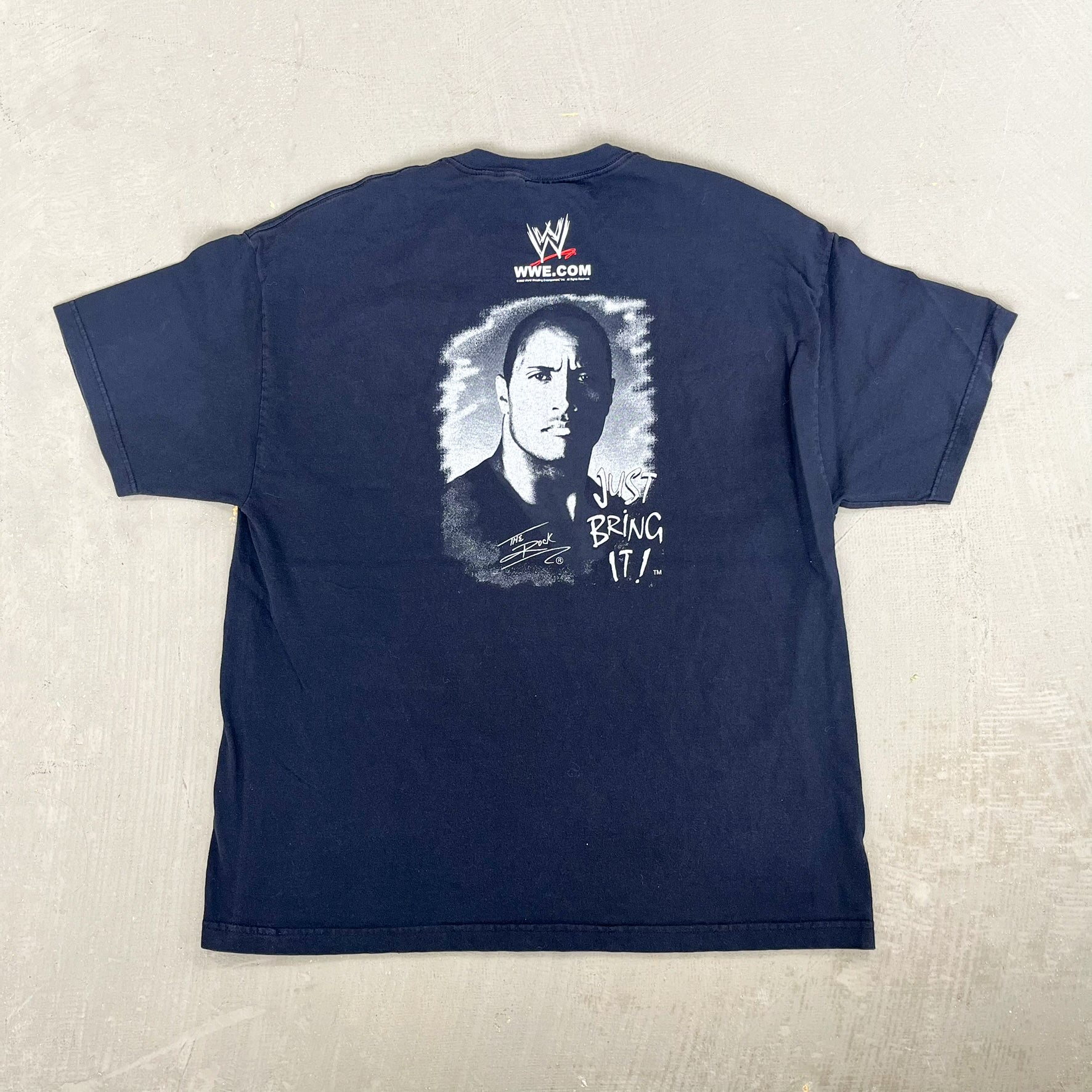 F- Vintage '02 WWE Niagara Falls The Rock Bring It Tee