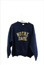 Load image into Gallery viewer, X - Vintage Notre Dame Embroidered Script Crewneck
