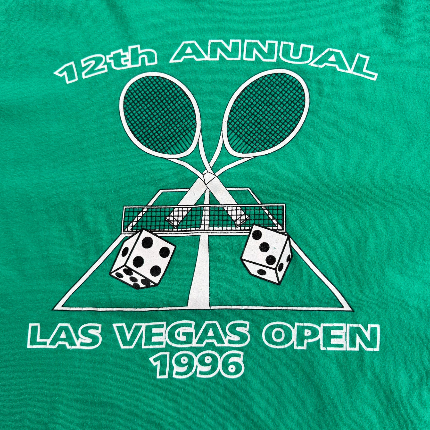J- Vintage '96 12th Annual Las Vegas Open Tennis Made In USA Single Stitch Tee - XL