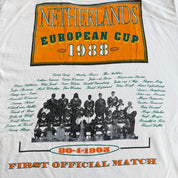 J- Vintage '91 Lotto Netherland National Soccer Team 1988 Europe Champions Graphic Made In USA Tee - L
