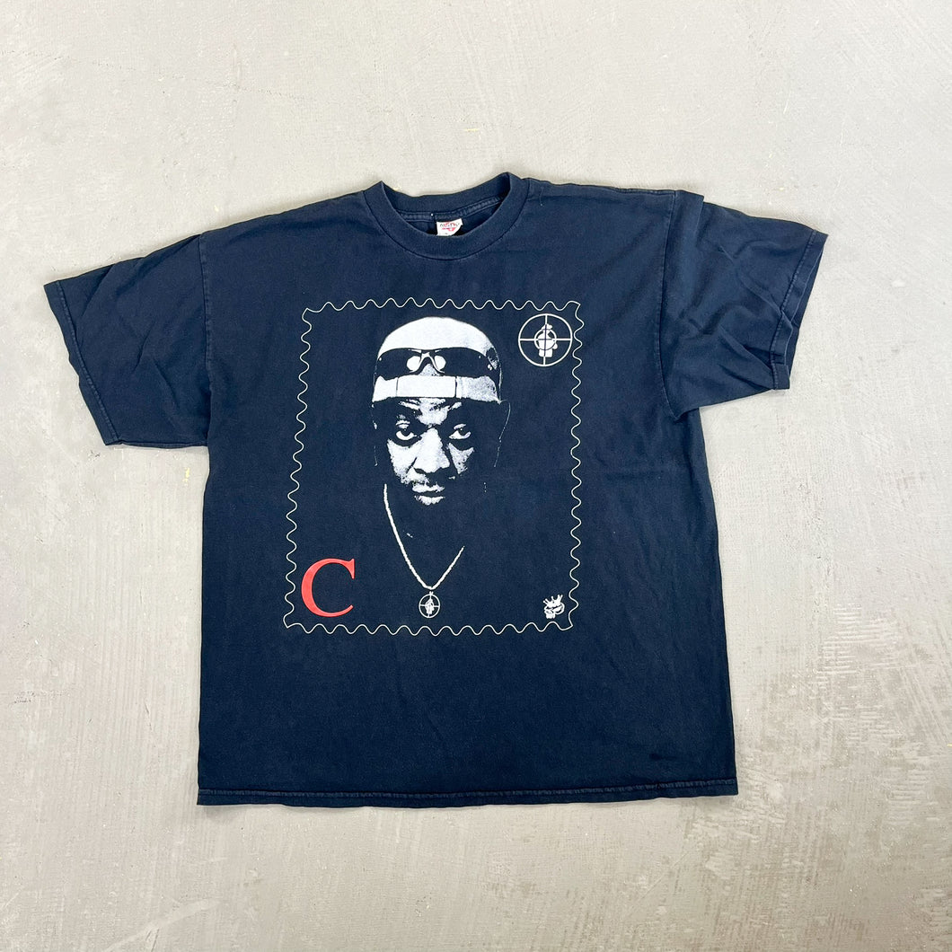F- Vintage Public Enemy Chuck D Stamp Picture Tee