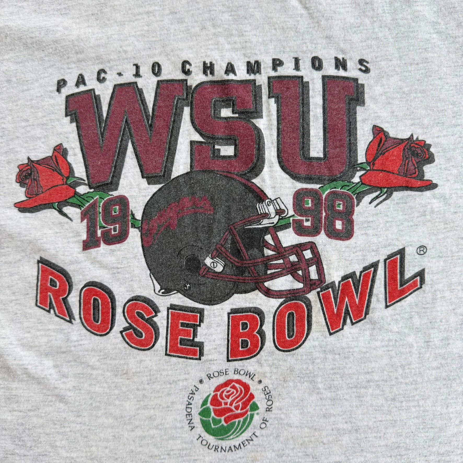 J- Vintage '98 Washington State University Rose Bowl Champions Graphic Tee - L