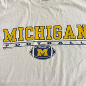 J- Vintage University Of Michigan Football Graphic Single Stitch Tee - XL