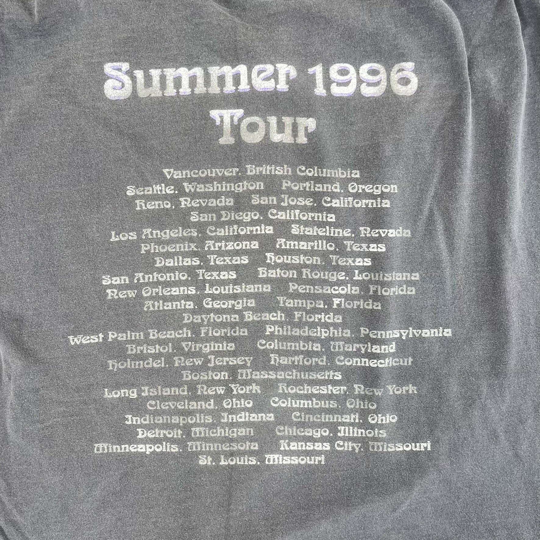 F- Vintage '96 The Moody Blues Summer Tour Graphic Single Stitch Tee