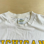 J- Vintage University Of Michigan Football Graphic Single Stitch Tee - XL