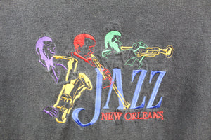 X - Vintage New Orleans Jazz Music Embroidered Tee