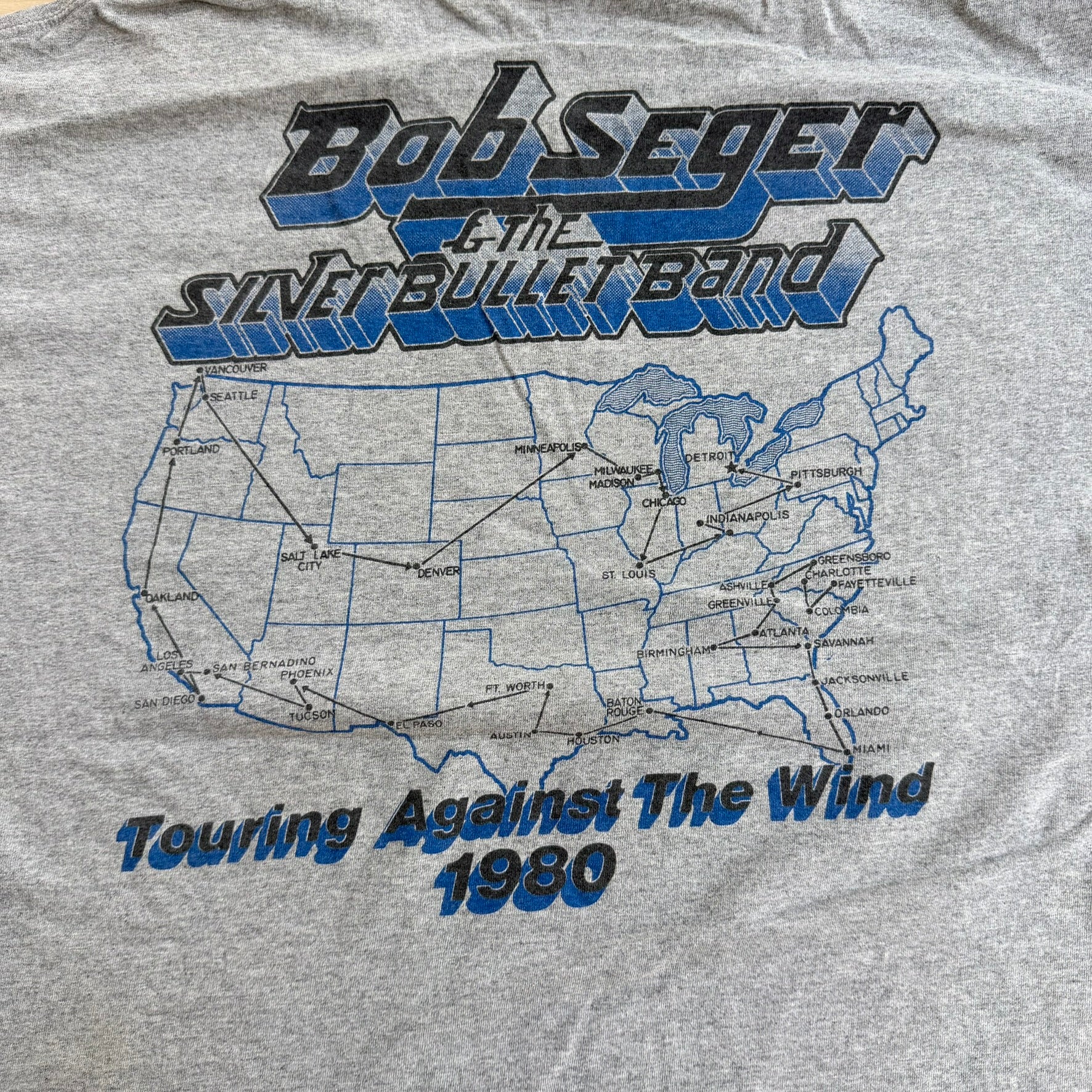 J- Vintage The Doobie Brothers 1980 Tour Reprint Graphic Hanes Tag Tee - XL