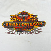 F- Vintage '01 Harley Davidson Flames Graphic & Logo Tee