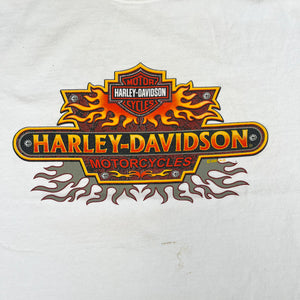 F- Vintage '01 Harley Davidson Flames Graphic & Logo Tee