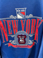 Load image into Gallery viewer, X - Vintage 1992 Nutmeg NHL New York Rangers Embroidered Logo Crewneck
