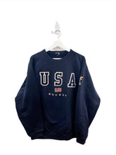 Load image into Gallery viewer, X - Vintage Hockey USA Embroidered Crewneck
