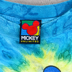 F- Vintage Disney Mickey/Goofy/Donald Tie Dye Single Stitch Tee