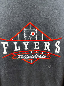 X - Vintage Logo Athletic NHL Philadelphia Flyers Embroidered Crewneck