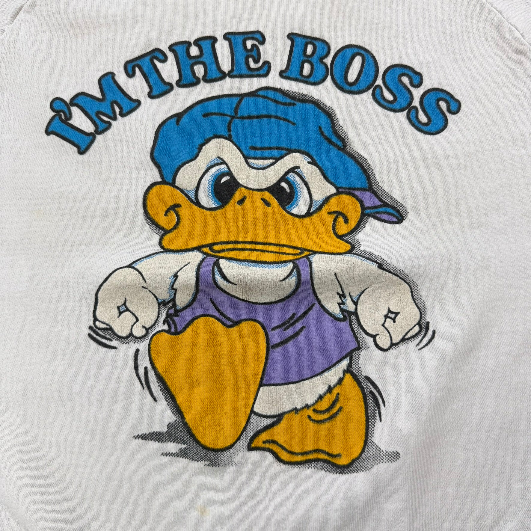 J- Vintage 90's I'm The Boss Duck Graphic Crewneck - M