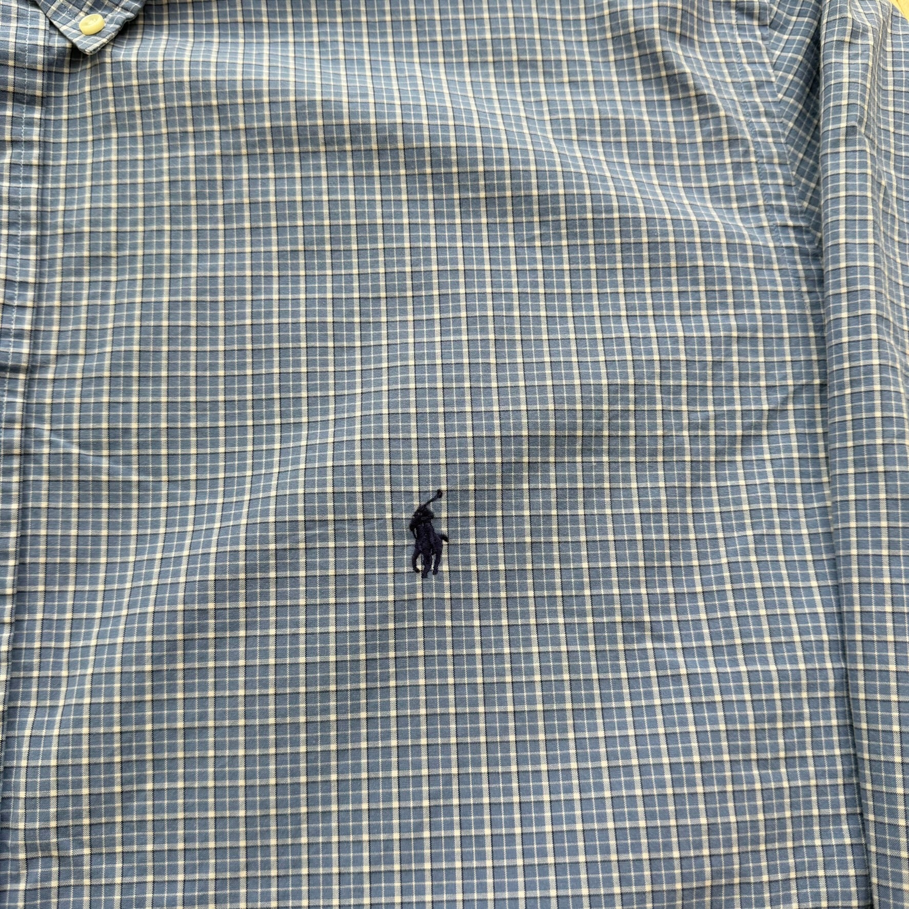 J- Vintage Polo RL Embroidered Logo Gingham Pattern Button Down Shirt - 3XL Tall