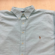 J- Vintage Polo RL Embroidered Logo Teal Button Down Shirt - 2XL Tall