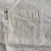 J- Vintage Chaps Ralph Lauren White Pocket Corduroy Button Down Shirt - L