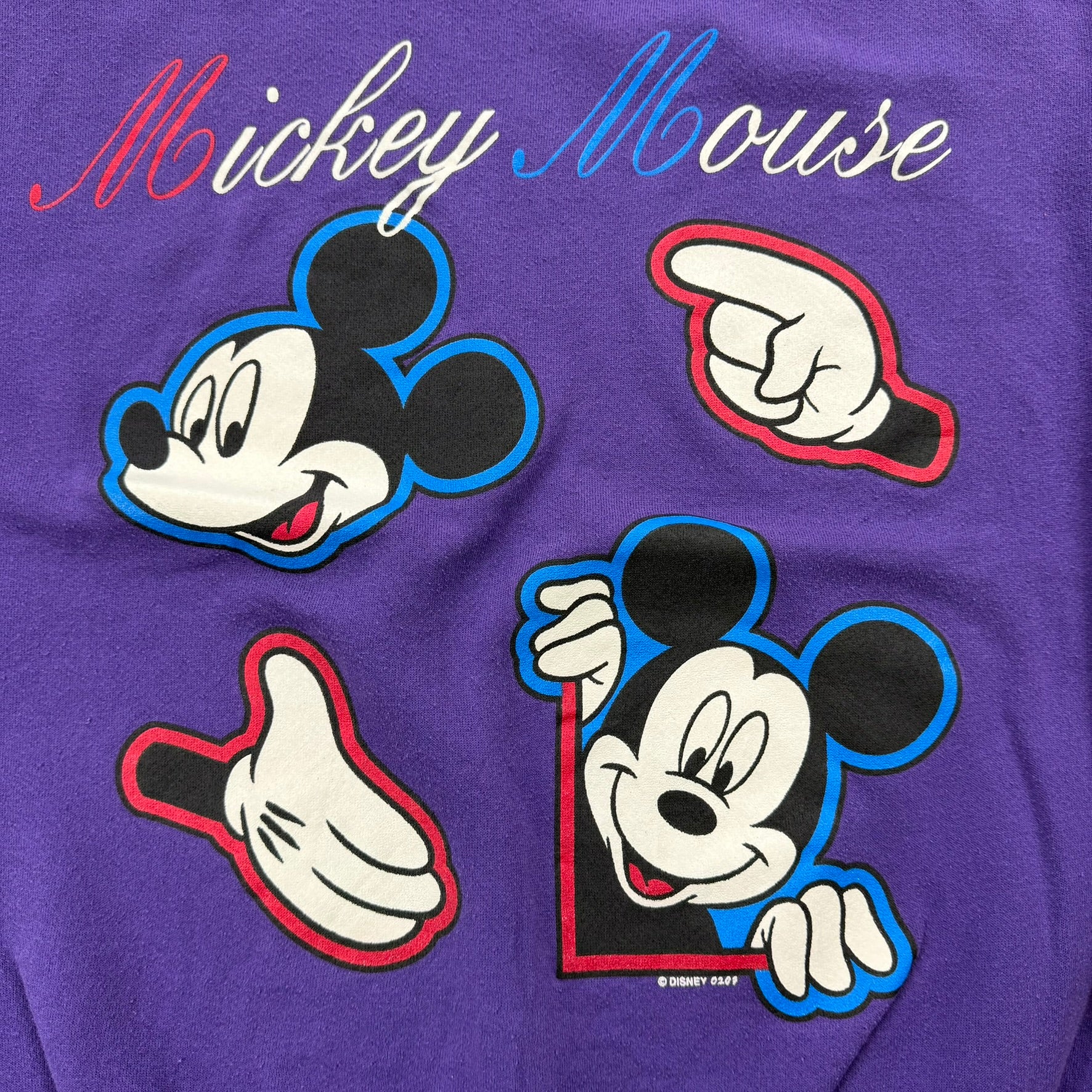 J- Vintage Disney Jerry Leigh Mickey Mouse Text & Graphic Made In USA Crewneck - L