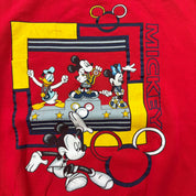 J- Vintage Disney Jerry Leigh Mickey Minnie & Donald Podium Graphic Crewneck - XL
