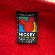 J- Vintage Disney Jerry Leigh Mickey Minnie & Donald Podium Graphic Crewneck - XL