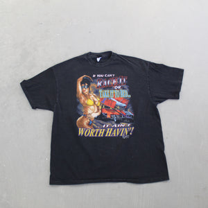 D- Vintage 1992 World Of Outlaw Life In The Fast Lane Single Stitch Tee