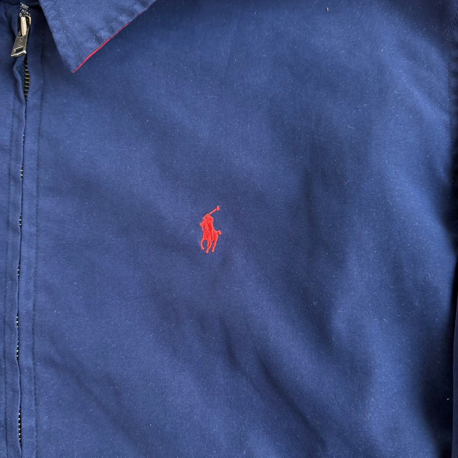 J- Vintage Polo Golf RL Embroidered Logo Navy Harrington Jacket - S