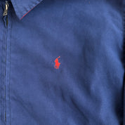 J- Vintage Polo Golf RL Embroidered Logo Navy Harrington Jacket - S
