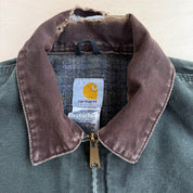 J- Vintage Carhartt Moss Green Blanket Lined Detroit Jacket - L