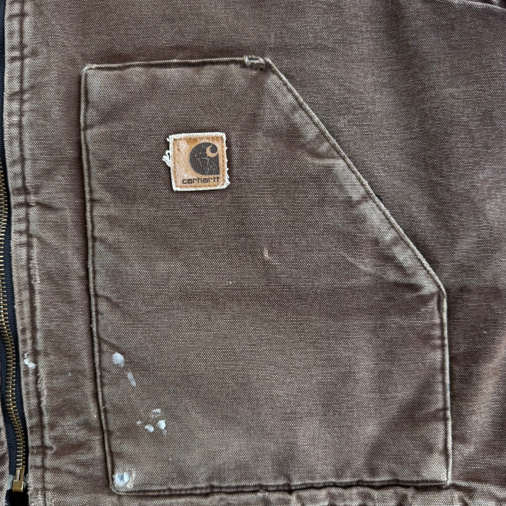 J- Vintage Carhartt Made In USA Chocolate Brown Work Vest - XL