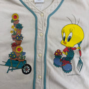 J- Vintage '95 Looney Tunes Tweety Bird Gardner Baseball Jersey - XL