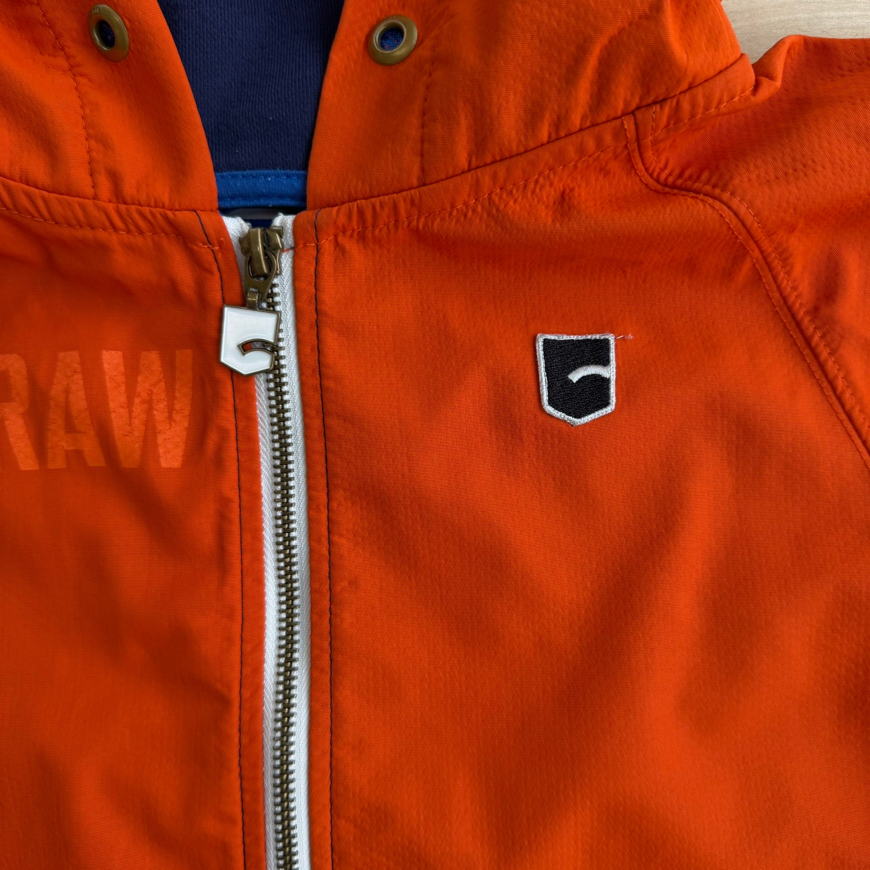 J- Vintage G-Star Raw Text Logo Zip Up Hoodie - M