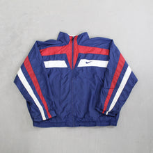 Load image into Gallery viewer, D- Vintage 90s Nike Color Block Zip Up Windbreaker Navy/Red
