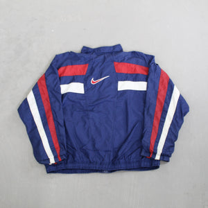D- Vintage 90s Nike Color Block Zip Up Windbreaker Navy/Red