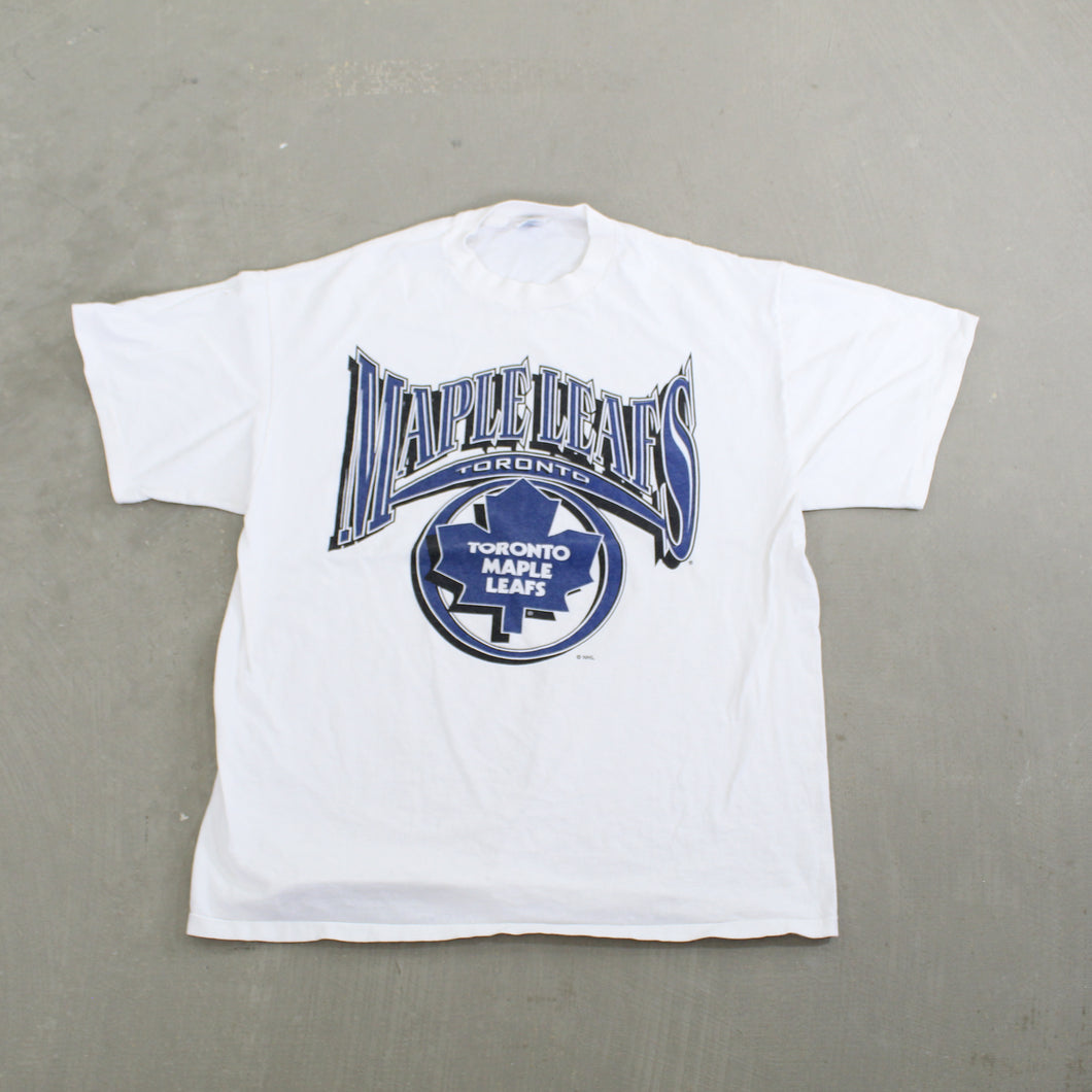 D- Vintage Toronto Maple Leafs NHL Single Stitch Logo Tee