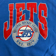 J- Vintage '90 Winnipeg Jets NHL Graphic & Text Crewneck - XL