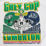 J- Vintage '97 Saskatchewan Roughriders Vs Toronto Argonauts CFL Grey Cup Graphic Tee - XL