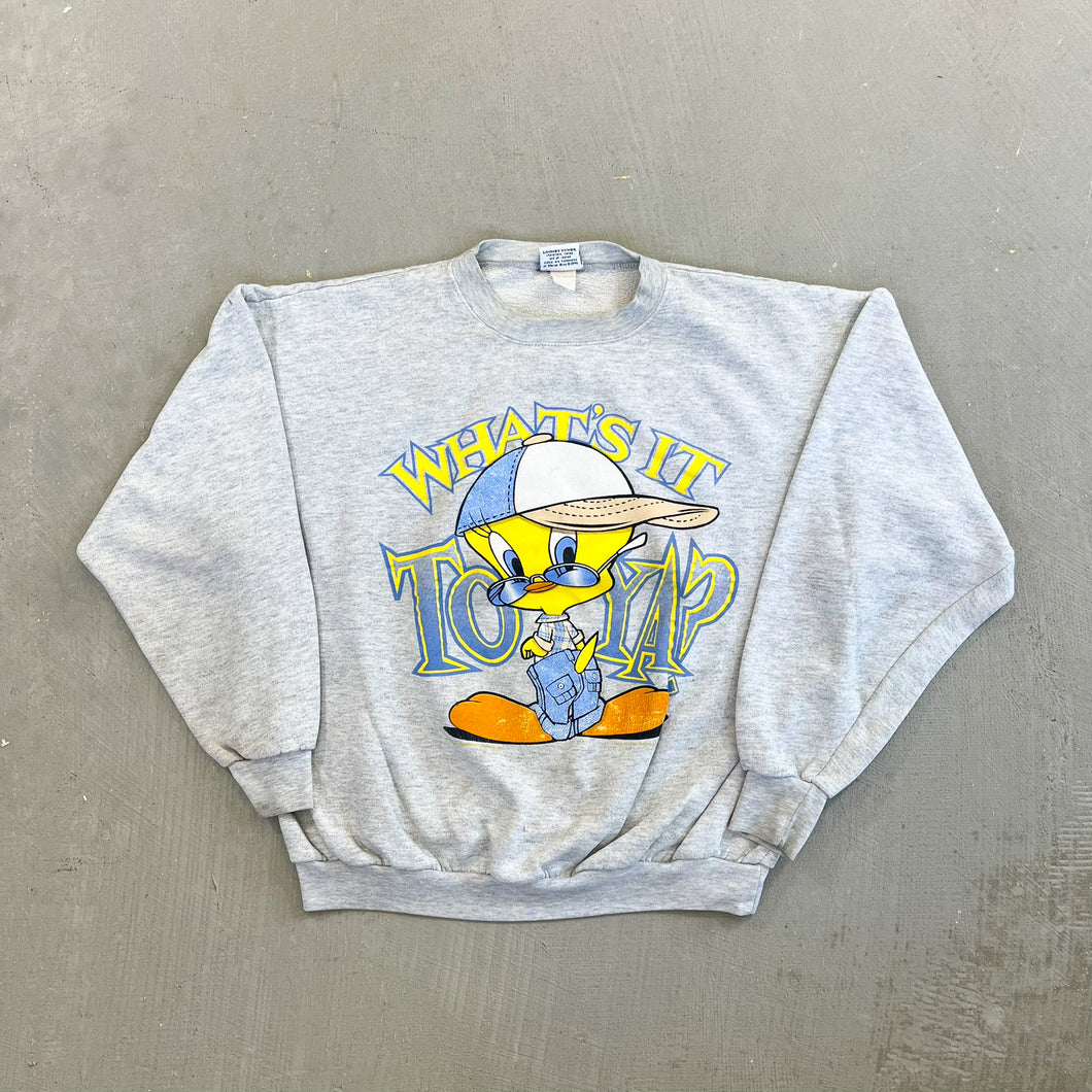 F- Vintage '96 Looney Tunes Tweedy Bird What's It To Ya Crewneck