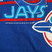 J- Vintage '94 Toronto Blue Jays MLB Text & Logo Softwear Athletics Tee - L