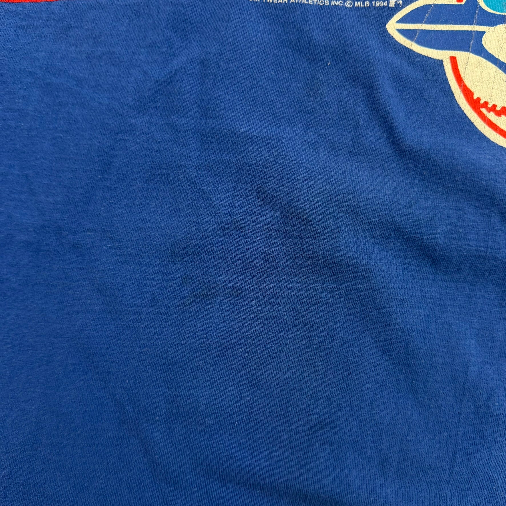 J- Vintage '94 Toronto Blue Jays MLB Text & Logo Softwear Athletics Tee - L
