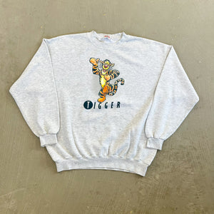 F- Vintage Disney Tigger Text & Graphic Crewneck