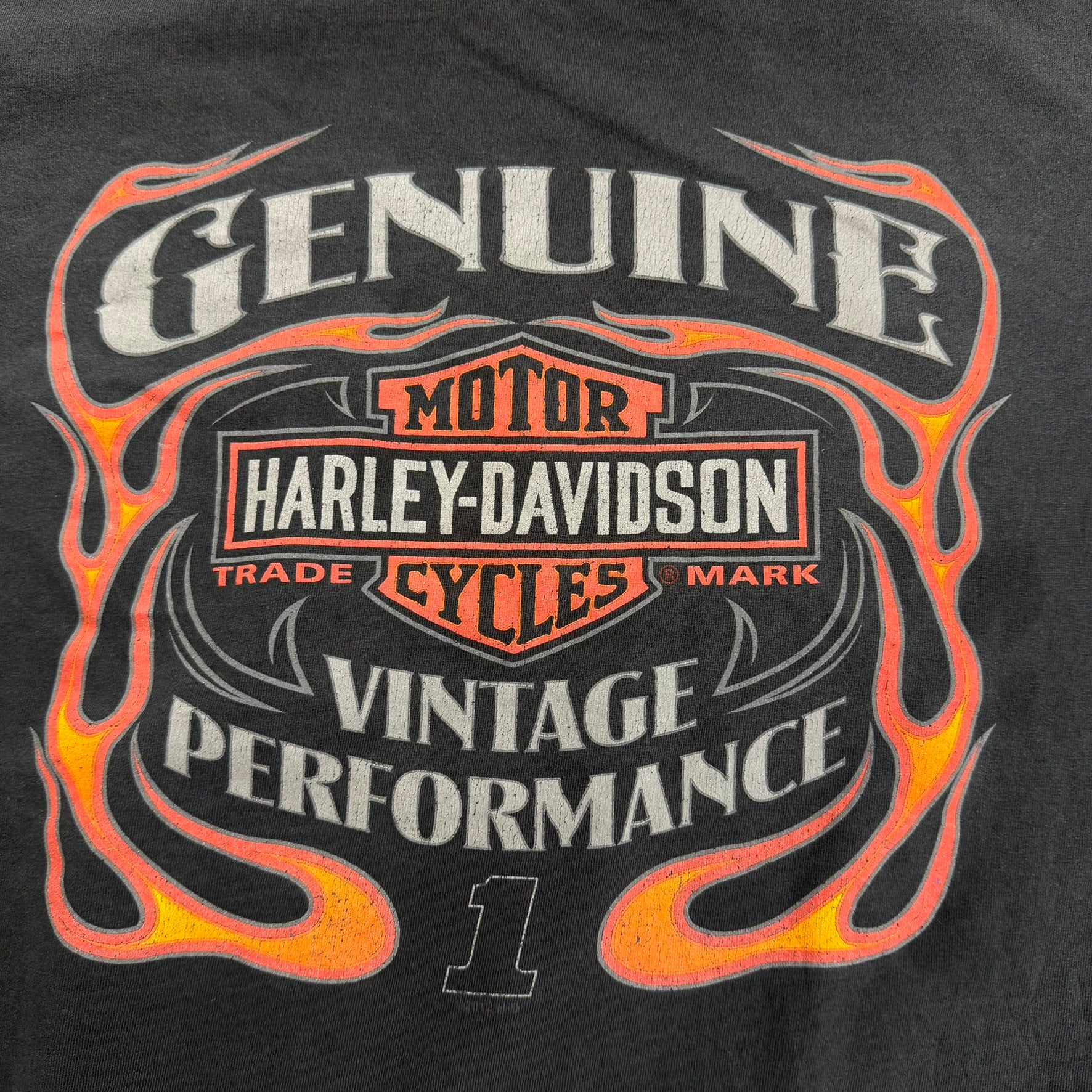 J- Vintage '12 Harley Davidson Kalispell Montana Graphic Long Sleeve Tee - 2XL