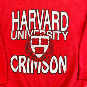 F- Vintage Harvard University Crimson Text Crewneck