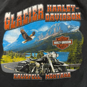 J- Vintage '12 Harley Davidson Kalispell Montana Graphic Long Sleeve Tee - 2XL